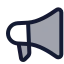 Megaphone icon with duotone standard style