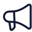 Megaphone icon with stroke standard style