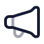 Megaphone icon with twotone rounded style