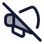 Megaphoneoff icon with duotone standard style