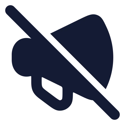 Megaphone Off Icon in Solid Rounded style