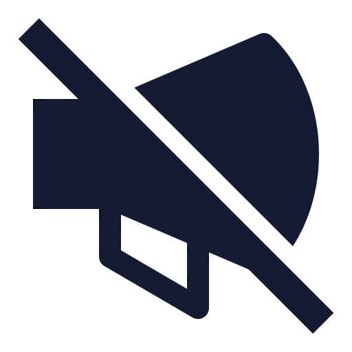 Megaphone Off Icon in Solid Sharp style