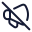 Megaphoneoff icon with stroke rounded style