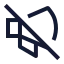 Megaphoneoff icon with stroke sharp style