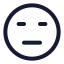 Meh icon with stroke rounded style