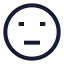 Meh icon with stroke sharp style