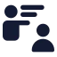 Mentor icon with solid standard style