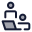 Mentoring icon with duotone standard style
