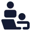 Mentoring icon with solid standard style