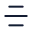 Menu icon with stroke rounded style