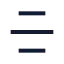 Menu icon with stroke sharp style