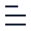 Menu icon with stroke sharp style