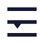 Menu icon with solid sharp style