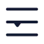 Menu icon with stroke rounded style