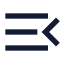 Menucollapse icon with stroke sharp style