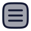 Menu icon with duotone rounded style