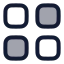 Menusquare icon with duotone rounded style