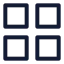 Menusquare icon with stroke sharp style