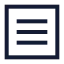 Menu icon with stroke sharp style