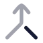 Merge icon with bulk rounded style
