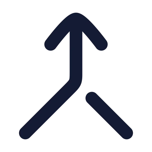 Merge Icon in Solid Rounded style