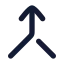 Merge icon with solid rounded style
