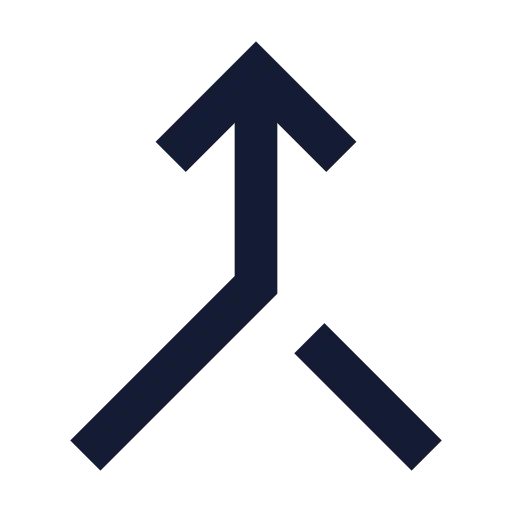 Merge Icon in Solid Sharp style