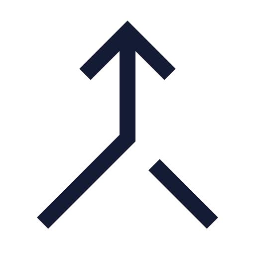 Merge Icon in Stroke Sharp style