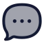 Message icon with duotone rounded style