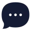 Message icon with solid sharp style