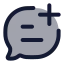 Messageadd icon with duotone rounded style