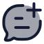 Messageadd icon with duotone standard style