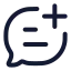 Messageadd icon with stroke rounded style