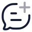 Messageadd icon with twotone rounded style