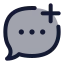 Messageadd icon with duotone standard style