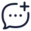 Messageadd icon with stroke rounded style
