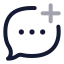 Messageadd icon with twotone rounded style
