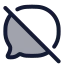 Messageblocked icon with duotone rounded style