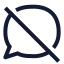 Messageblocked icon with stroke sharp style