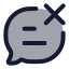 Messagecancel icon with duotone rounded style