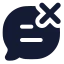 Messagecancel icon with solid standard style
