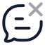 Messagecancel icon with twotone rounded style