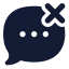 Messagecancel icon with solid standard style