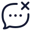 Messagecancel icon with stroke rounded style