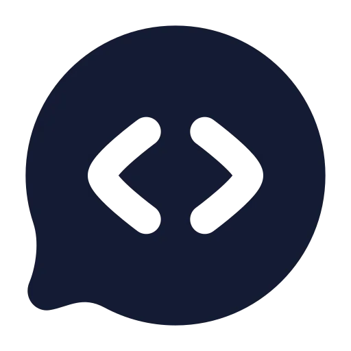 Message Circle Code Icon in Solid Rounded style