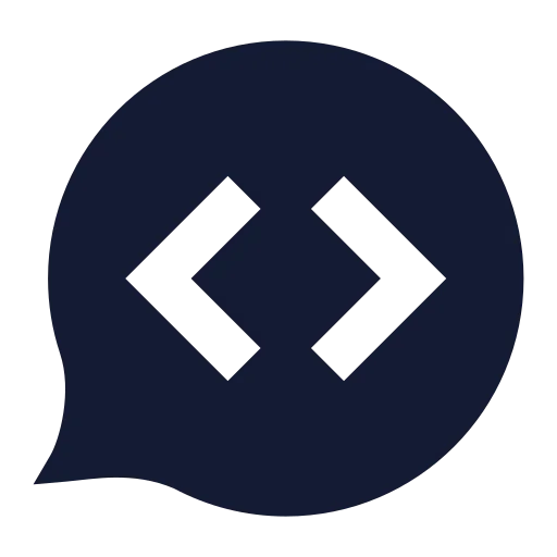 Message Circle Code Icon in Solid Sharp style