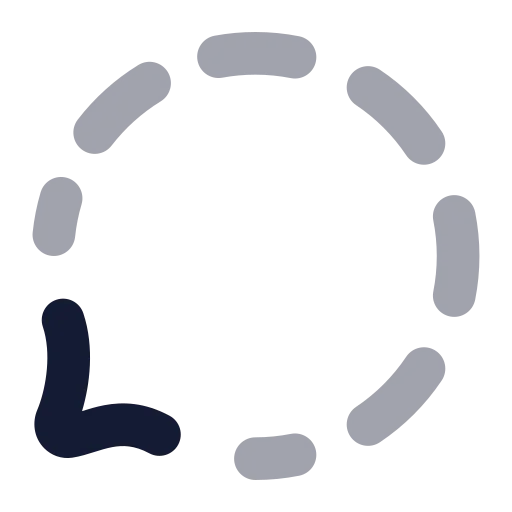 Message Circle Dashed Icon in Bulk Rounded style