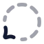 Messagecircledashed icon with bulk rounded style