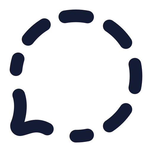 Message Circle Dashed Icon in Solid Rounded style