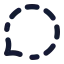 Messagecircledashed icon with solid standard style